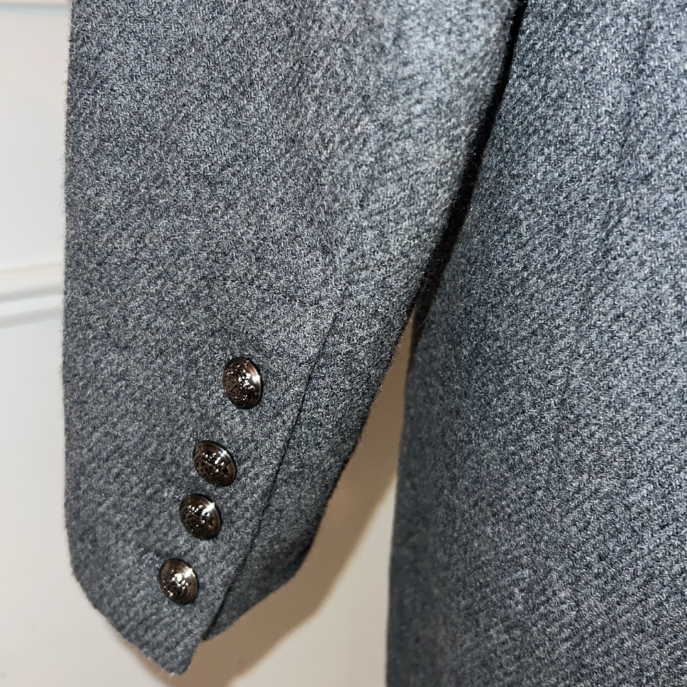 Banana Republic Grey Wool Blend Pea Coat - Picture 6 of 10